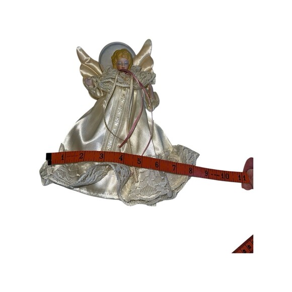 Joybrite Porcelain Face Angel Christmas Ornament Tree Topper - Picture 13 of 16